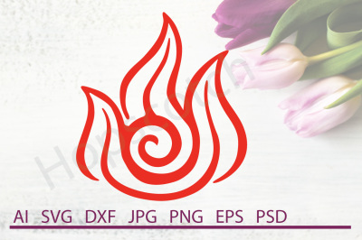 Fire SVG, Fire DXF, Cuttable File