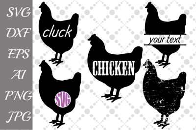 Chicken Svg,FARM SVG,Farm Animal Svg,Chicken Monogram Svg