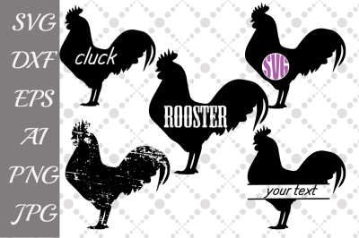 Rooster Svg,FARM SVG,Farm Animal Svg,Rooster Monogram Svg