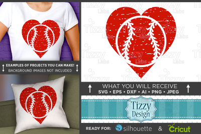 Baseball Heart SVG File - Baseball Heart Shirt Svg - Baseball 3009