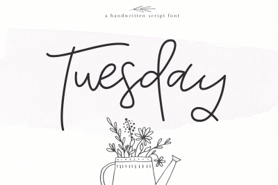 Tuesday - Handwritten Script Font