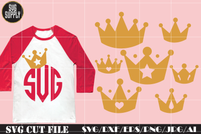 Crown SVG * Crown Set Cut File 