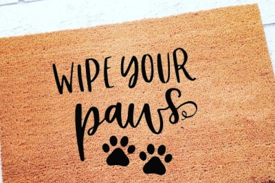 Wipe Your Paws Dog Cat SVG DXF EPS PNG Cut File • Cricut • Silhouette