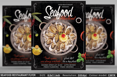 Seafood Restaurant Flyer Template