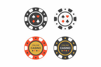 Casino Chips. top view