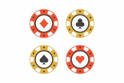 Casino Chips. top view