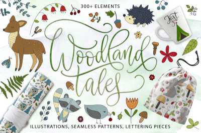 Woodland Tales. Big graphic set.