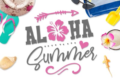 Aloha Summer SVG DXF PNG EPS