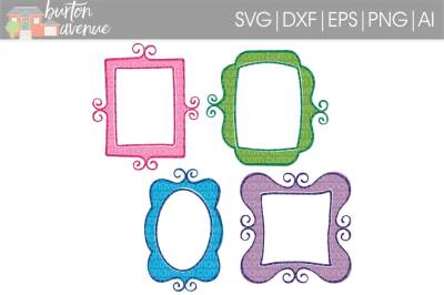 Doodle Frames SVG Cut File • Cricut • Silhouette