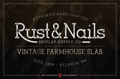 Rust &amp; Nails Vintage Farmhouse Slab