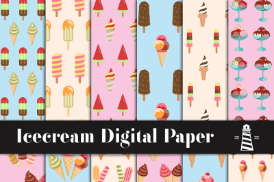 Icecream Digital Paper