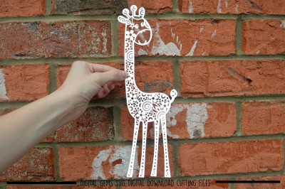 Giraffe paper cut SVG / DXF / EPS files