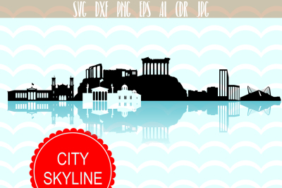 Athens Skyline SVG, Greece city vector, Athens city Illustration SVG
