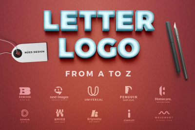 Letter logos template from a to z