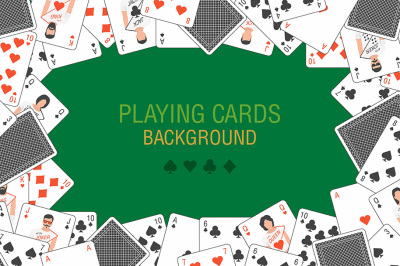 Background with playing cards