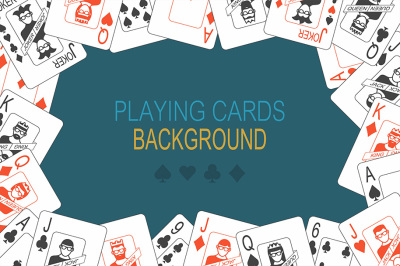 Background with playing cards