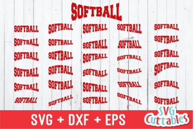 Softball layouts svg cut file