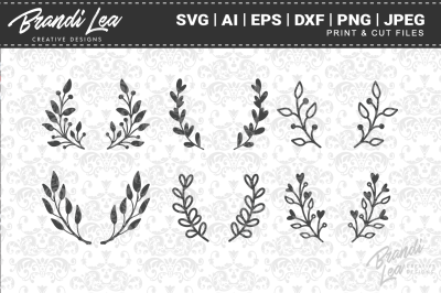 Hand Drawn Laurels SVG Cut Files