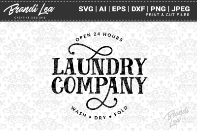 Laundry Company Vintage Sign SVG Cut Files