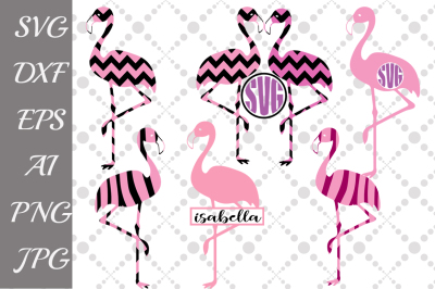 Flamingo monogram Svg,FLAMINGO SVG, Flamingo Cut File