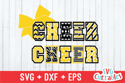Cheer Patterned svg cut file