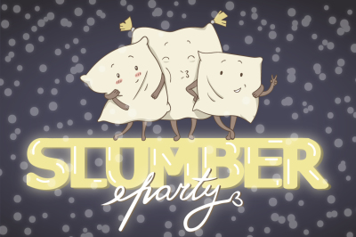 Slumber party characters set
