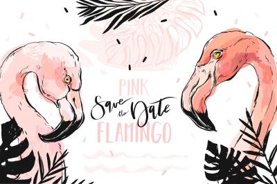 Pink Flamingo set
