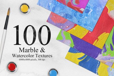 Bright Marble&Watercolor Backgrounds