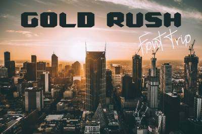 Gold Rush Font Trio