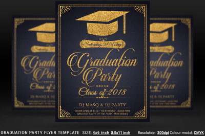 Graduation Party Flyer Template Prom