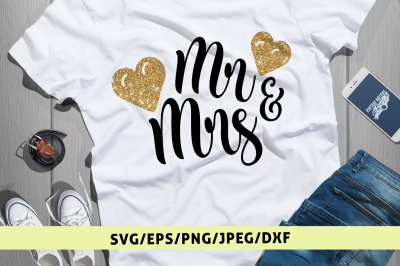 Mr &amp; Mrs - Svg Cut File