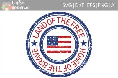Grunge Patriotic Stamp SVG Cut File • Cricut • Silhouette