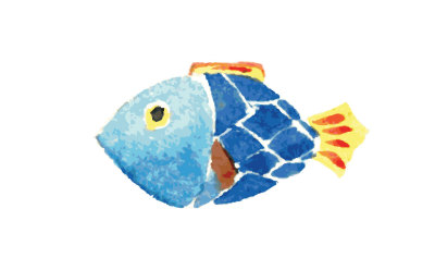 fat fish watercolor