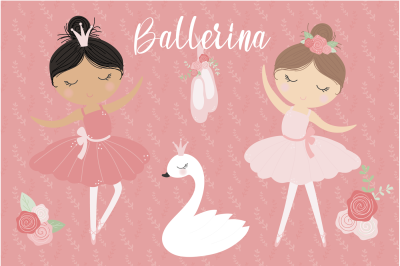 Ballerina and swans