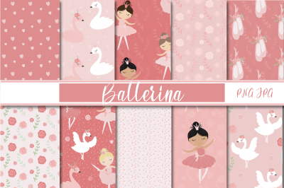 Ballerina and swans paper