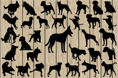 Download Download 32 Dog Svg Cutting Files Mini Package Dog Silhouette Clipart Vinyl Free