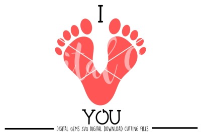 Footprint Love heart SVG / DXF / EPS / PNG files