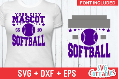 Softball svg Template 001, svg cut file