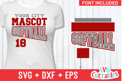 Softball svg Template 002, svg cut file