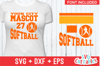 Softball svg Template 0010, svg cut file