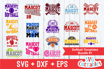 Softball svg Template Bundle #1, svg cut file