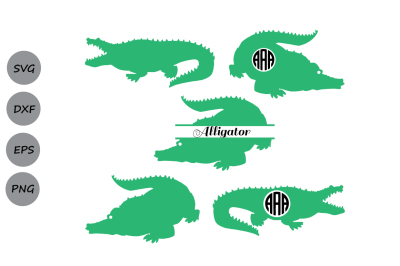 Alligator SVG, Alligator monogram svg, crocodile svg, Reptile svg