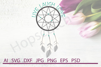 Dream Catcher SVG, Dream Catcher DXF, Cuttable File