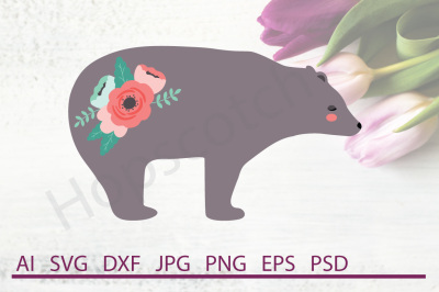 Bear SVG, Bear DXF, Cuttable File