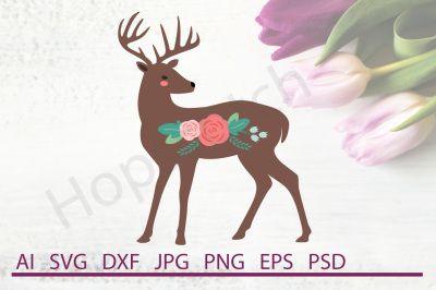 Deer SVG, Deer DXF, Cuttable File