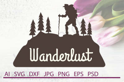 Wanderer SVG, Wanderer DXF, Cuttable File