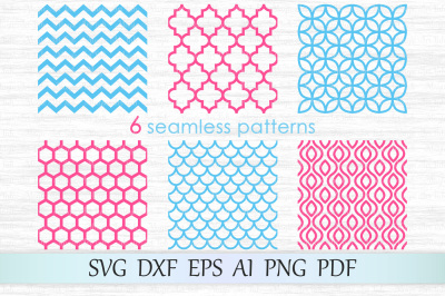 Seamless patterns, Mermaid background SVG, DXF, EPS, AI, PNG, PDF