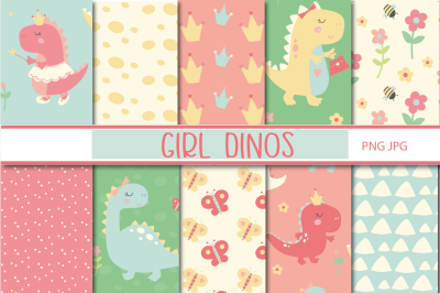 Girl dinos paper