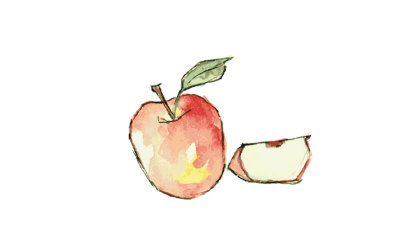 apple watercolor