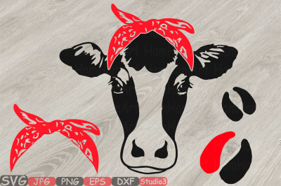 Download Download Cow Head whit Bandana Silhouette SVG cowboy ...